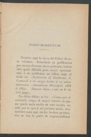 Post-Scriptum