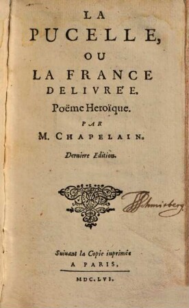 La Pucelle : ou la france delivrée