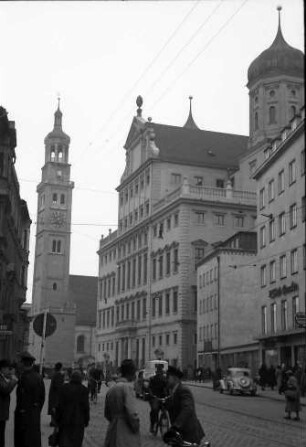 Augsburg: Maximilianstraße und Moritzplatz, Rathaus und Perlachturm