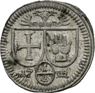 Einseitiger Halbkreuzer der Reichsstadt Schwäbisch Hall, 1712