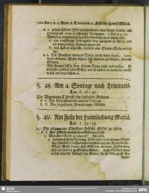 §. 49. Am Feste der Heimsuchung Mariä. Luc. 1. 39. - 59.
