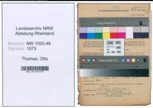 Entnazifizierung Otto Thomas , geb. 23.06.1890 (Kaufm.Angestellter)