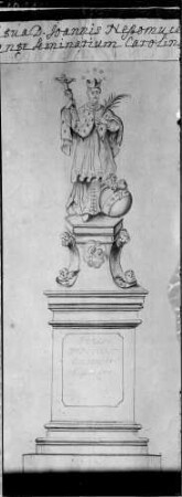 Heidelberg Aus Thesaurus Palatinus Zeichnung - Statue