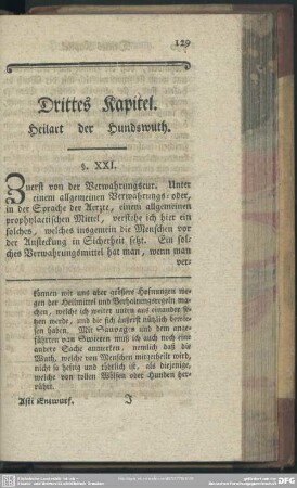 Drittes Kapitel. Heilart der Hundswuth