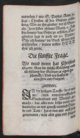 Die fünffte Frage.