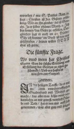 Die fünffte Frage.