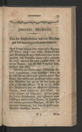 Zweyter Abschnitt.