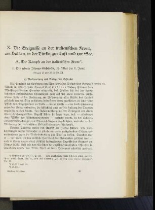 A. Die Kämpfe an der italienischen Front.