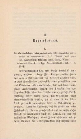 660-663 [Rezension] Bludau, August, De Alexandrinae interpretationis libri Danielis indole critica et hermeneutica