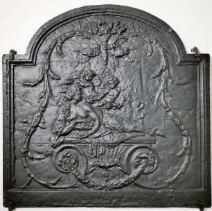 Kaminplatte mit der Darstellung der Allegorie des Frühlings