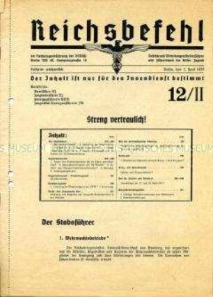 Mitteilungsblatt der Reichsjugendführung der NSDAP für HJ-Funktionäre