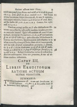 Caput III. De Libris Eruditorum Ratione Actuum Ultimae Voluntatis.