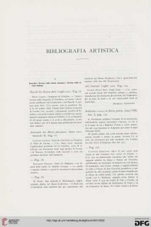 Bibliografia artistica