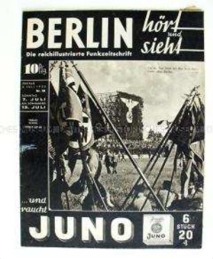 Illustrierte Programmzeitschrift für den Rundfunk "Berlin hört und sieht" u.a. zur Deutschen Wehrmacht