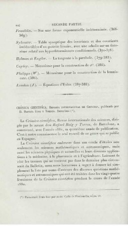 Crónica cientifica, revista internacional de Ciencias.