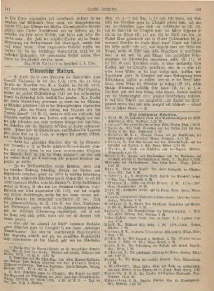 141-144 Literarische Notizen