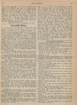 141-144 Literarische Notizen