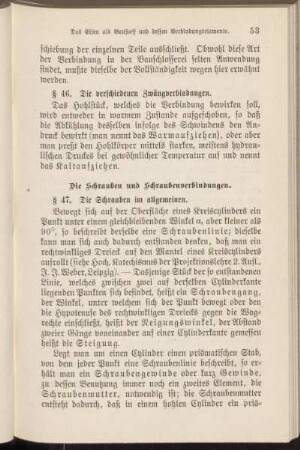 Die Schrauben und Schraubenverbindungen.