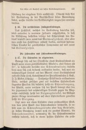 Die Schrauben und Schraubenverbindungen.