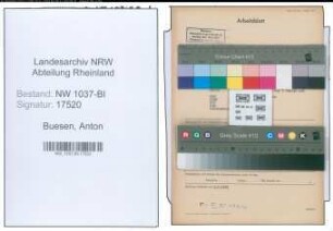 Entnazifizierung Anton Buesen , geb. 07.08.1889 (Landesinspektor)