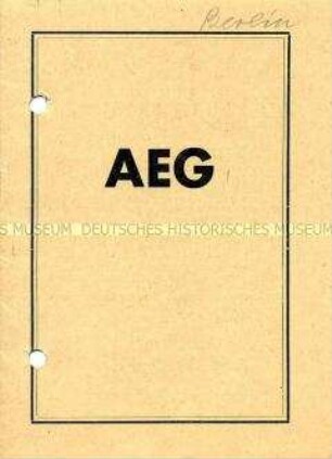 Schrift der KPD-Betriebsgruppe der AEG mit der Forderung nach der Enteignung des Konzerns