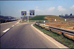 Einfahrt in Tangente (München Richtung Wendlingen)