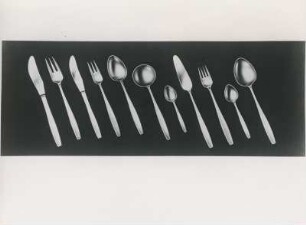 "British Design", Frankfurt a.M. 1958. Tafelsilber der Elkington and Co. Ltd.