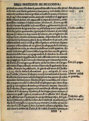 Libro ... Della Deca ... Delle Historie Di Bologna. 1,10