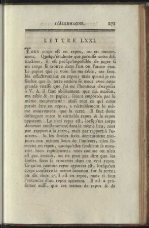 Lettre LXXI-LXXV