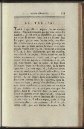 Lettre LXXI-LXXV