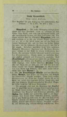 Vierter Hauptabschnitt. Rom unter Kaisern