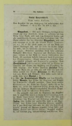 Vierter Hauptabschnitt. Rom unter Kaisern
