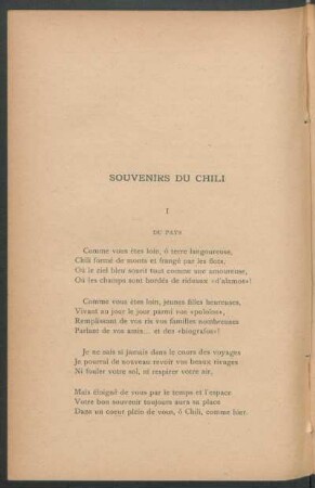 Souvenirs du Chili