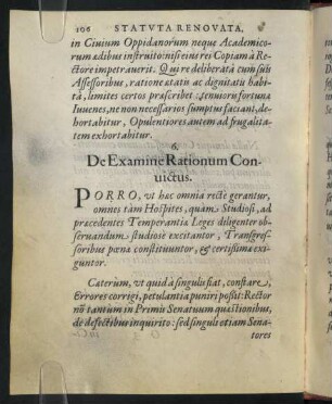 6. De Examine Rationum Convictus.