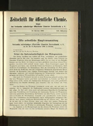 Heft XX. 30. Oktober 1906.