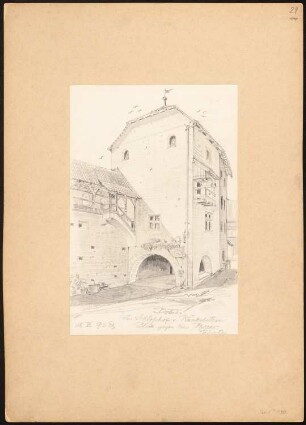 Bozen, Schloss Runkelstein: Blick von der Hofseite gegen den Pallas