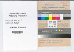Entnazifizierung Edmund Buscher, geb. 31.08.1908 (Postschaffner)