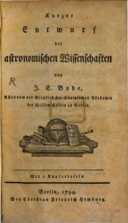 Kurzer Entwurf der astronomischen Wissenschaften