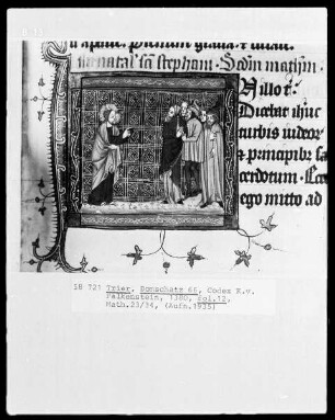 Perikopenbuch des Erzbischofs Kuno von Falkenstein: Christus predigt