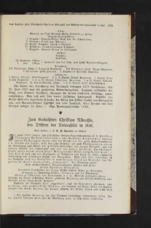 Zum Gedächtnis Christian Albrechts, des Stifters der Universität in Kiel.