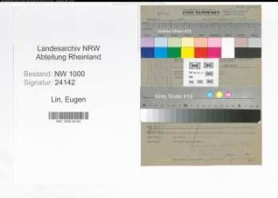 Entnazifizierung Eugen Van Lin, geb. 27.05.1913 (Verw.Angest.)