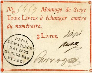 Mainz: 3 Livres 1793
