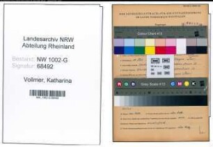 Entnazifizierung Katharina Vollmer, geb. 10.07.1899 ()
