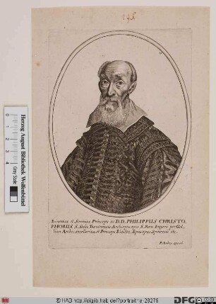 Bildnis Philipp Christoph (von Sötern), 1623-52 Kurfürst u. Erzbischof von Trier