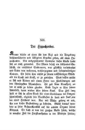 XII. Der Hypochonder