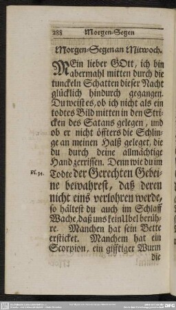 Morgen-Segen an Mitwoch