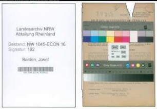 Entnazifizierung Josef Basten , geb. 01.11.1882 (Gasmeister)
