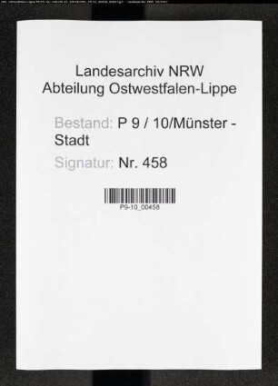 Sterberegister Standesamt Münster