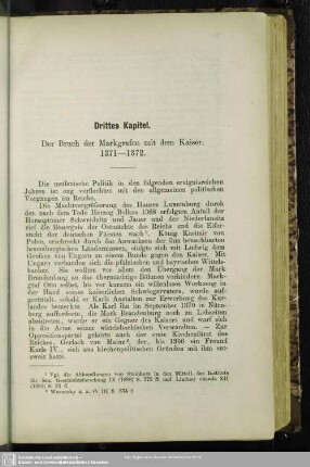 Drittes Kapitel. Der Bruch der Makgrafen mit dem Kaiser. 1371-1372