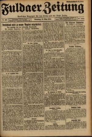 Ausgabe vom Dienstag, den 15. Mai 1923.